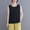 Black, variant on BUIGTTKLOP Sleeveless Tops for Women Cotton Linen Tank Tops Crewneck Solid Color Blouses Loose Fitted Summer Tanks