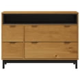 thumbnail image 3 of vidaXL Drawer Cabinet FLAM 110x40x80 cm Solid Wood Pine, 3 of 5