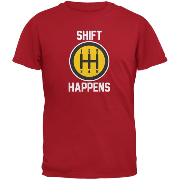 Shift Happens Red Adult T-Shirt - 2X-Large
