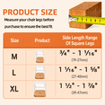 thumbnail image 4 of 24 Pcs Square Chair Leg Protectors for Hardwood Floors, Felt Furniture Floor Protectors with Silicone Caps, 4 of 7