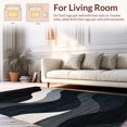 thumbnail image 2 of ODIKA 4' x 6' Machine Washable Non-Slip Area Rug, Contemporary Wave High Traffic Rug, Gray, 124473, 2 of 7