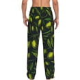 thumbnail image 3 of Bingfone Green Branch Olive Mens All Over Print Sleep Pajama Pants-Medium, 3 of 9