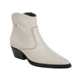 thumbnail image 4 of Franco Sarto Women's White Leather A-Blake Pointed Toe Booties 6.5M, 4 of 5