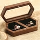 thumbnail image 4 of Porta Anillos De Madera Con Tapa Transparente, Dos Ranuras, Joyero, Porta Joyas De Nogal Para Parejas, Porta Anillos Portátil Para Parejas, Porta Anillos De Boda Para Bodas., 4 of 7