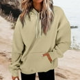thumbnail image 2 of Timegard Hoodies for Women Drawstring Long Sleeve Sweatshirts Pullover Fall Winter Solid Color Tops, 2 of 5
