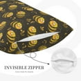 thumbnail image 5 of Naloa Cute Cartoon Bees Pillowcase, Throw Pillowcase, Wrinkle-Free, Stain-Resistant with Hidden Zipper for Bedroom Sofa - 14"x20", 5 of 9