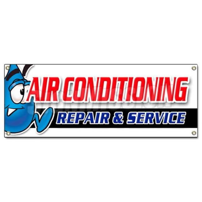 AC SERVICE Banner Sign NEW Larger Size Best Quality for the $$$ Red White Blue 