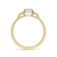 thumbnail image 2 of Angara Natural 0.8 Ct. Aquamarine with Diamond Classic Ring in 14K Yellow Gold for Women (Ring Size: 11.5), 2 of 10