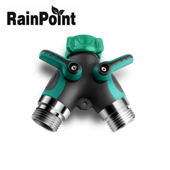 RainPoint Water-pipe Valves of Plastic, Garden Hose Splitter with Shut Off Valve,Outdoor Faucet Splitter，Connector for Garden Hose