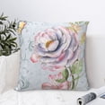 thumbnail image 4 of Pofeuu Vintage Rose Print Double-sided plush pillowcase Square Throw Pillow Covers Pillows Cover for Living Room Bedroom Sofa Couch Cushion Cover（No pillow core）-16"x16", 4 of 7