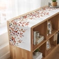 thumbnail image 6 of Table Runners 36 Inches Long Dress Scarves, Brown Eucalyptus Leaves Farmhouse Kitchen/Dining Table Runner, Short Coffee Tablerunners, Summer Botanical Watercolor 13x36 Inch, 6 of 9