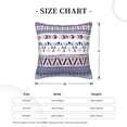 thumbnail image 4 of ZNDUO Square Home Decorative Throw Pillows, Corduroy Purple Aztec Stripe Pattern Couch Pillows, Throw Pillows for Bed, 18"x18", 4 of 8