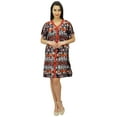 thumbnail image 3 of Bimba Women Short Polyester Button-Down Kaftan Beach Coverup Drawstring Caftan, 3 of 8