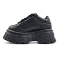 thumbnail image 5 of Windsor Smith Womens Black Chunky Leather Platform Trainers Sneakers - Swerve, 5 of 11