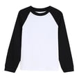 thumbnail image 4 of YDFCWXW Girls Long Sleeve Shirts Cotton Color Block Casual Tops Tees Crewneck Breathable Winter Outfits (Black, 2-3 Years), 4 of 5