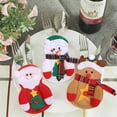 thumbnail image 3 of CNKOO 6Pcs Cutlery Holder Pockets Christmas Santa Claus Snowman Design Adorable Create Atmosphere Festive Christmas Table Decorations Cover, 3 of 10