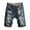 Blue, variant on Jean Shorts for Men Ripped Distressed Knee Length Straight Leg Denim Bermuda Shorts with Pockets Summer Casual Stree Men Denim Shorts
