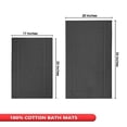 thumbnail image 5 of Ample Décor Cotton Bath Mats 24 x 17 inch and 34 x 20 inch Pack of 2 1350 GSM - Grey, 5 of 6