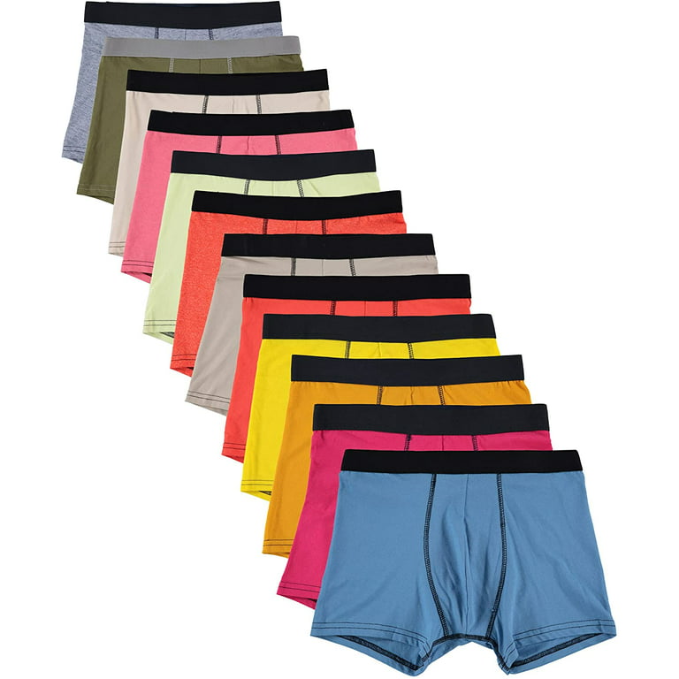 72 Pack of Mens Boxer Briefs Underwear Bulk, 100% Cotton, Soft,  Comfortable, Assorted Colorful Brief (X-Large, 72 Pack Assorted)