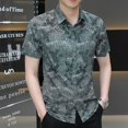 thumbnail image 4 of Ropa Floral Manga Corta Hombre Tops Gráficos con Estampado Camisas y Blusas para Hombre Estampado Casual Diseñador Xxl Estilo Coreano SI, 4 of 5
