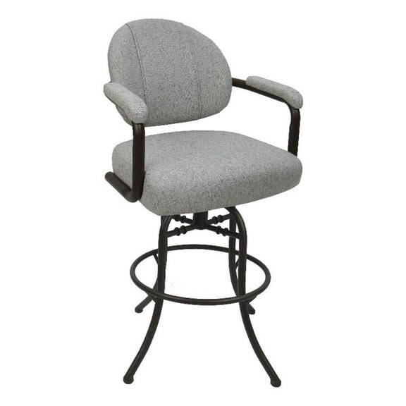 Swivel Tilt Metal 30" Bar Stools - M-70 - Hemsath Slate on Brown