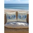 thumbnail image 5 of Outdoor Pillows Waterproof, Blue Spring Floral Throw Pillows with Inserts Included, Hydrangea Eucalyptus Leaves Botanical Rustic Indoor Outdoor Decorative Lumbar Pillow for Bed/Couch 16"x16", 2Pcs, 5 of 8