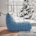 thumbnail image 5 of Single - Blue Memory Foam Floor Lounge Chair With Quilted Teddy Texture, Modern Modular Sofa For Living Room, 5 of 5
