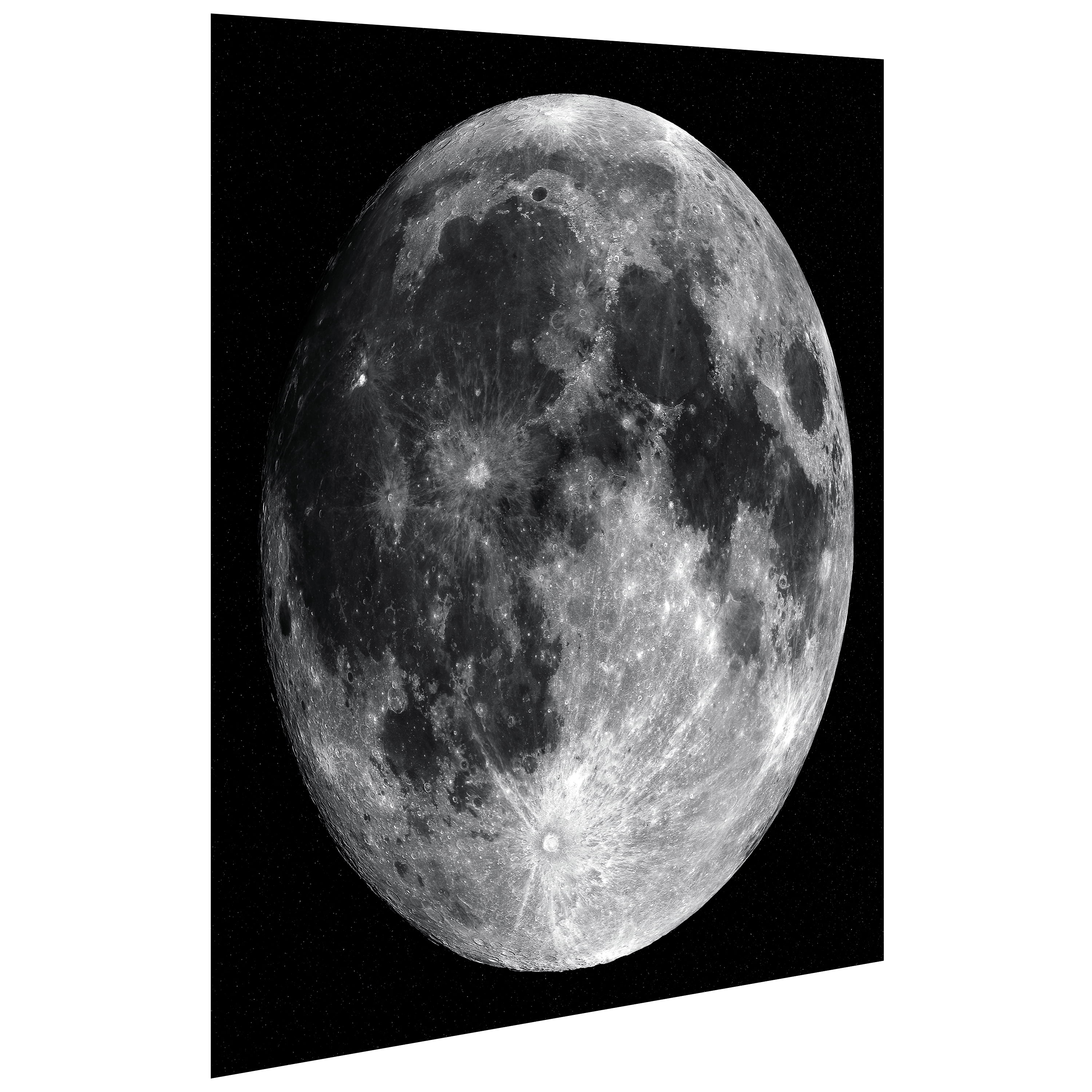 Empire Art Direct Full Moon Frameless Free Floating Tempered Glass Panel Graphic Wall Art, 40" x 40" x 0.2", Ready to Hang