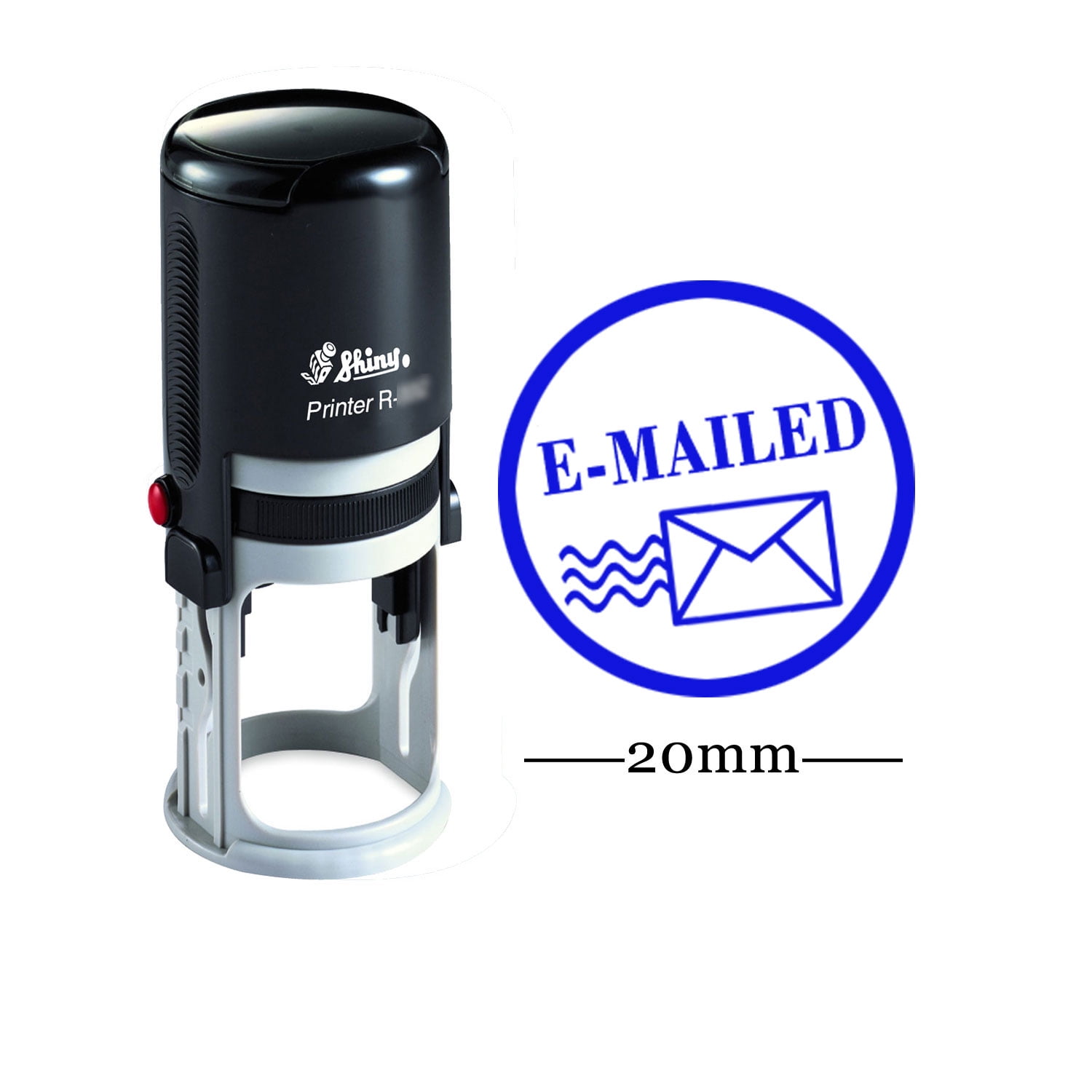 EMAILED Round Self Inking Office Stationary Stamp Personalized Custom