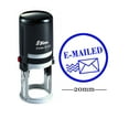 thumbnail image 1 of E-MAILED Round Self Inking Office Stationary Stamp Personalized Custom Shiny 20mm Rubber Stamp, 1 of 1