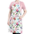thumbnail image 5 of Pioneer Flower Floral Print Pattern Apron-Garden Aprons for Women with Pockets-Cotton Linen Waterproof Kitchen Cooking Gardening Aprons Adjustable for Kitchen,Cooking,BBQ and Salon 33x27 Inch, 5 of 7