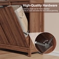 thumbnail image 3 of Conate Kitchen Double Tilt Out Trash Can Cabinet, Farmhouse 13 Gallon Hidden Garbage Bin Storage Cabinet with Odor Control, Brown, 3 of 6