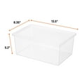 thumbnail image 2 of Superio 4-Pack Shoe Box Modern Storage Container - 6.5 Quart/6 Liter, Stackable Plastic Shoe Box Organizer (13.5"L x 8.35"W x 5.2"H), 2 of 7