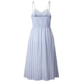 thumbnail image 4 of Vestidos para mujer Vestidos casuales Botones erógenos a rayas Fuera del hombro Vestido sin mangas Vestido de princesa Mini vestido Odeerbi ODB-5, 4 of 5