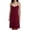 Red, variant on Musefolio Women’s Sleeveless V-Neck Cami Nightgown Summer Lace Trim Slim Fit Solid Color Sexy Lingerie Sleepwear Dress S-XL