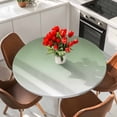 thumbnail image 2 of Sage Green Table Cloth, Round Fitted Tablecloths with Elastic Edge, Farmhouse Sage Green Ombre Wipeable Waterproof Table Cover for Kitchen Wedding 45-54 Inches, 2 of 4
