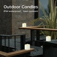 thumbnail image 3 of Velas sin llama TECHLONG para exteriores, impermeables con temporizador, juego de 3, 3 of 7