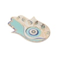thumbnail image 2 of Hamsa Trinket Dish Ring Dish Ceramic Evil Eye Trinket Plate Cute Decor Jewelry Tray Dish Gift Mom Brithday As pictur, 2 of 5