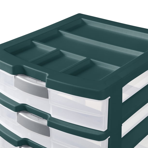 Sterilite 4-Drawer Tower | Metal storage boxes for retail