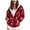 Red, variant on Towmus Halloween Sweatshirts for Women Graphic Long Sleeve Shirt Full Zipper Lapel Casual Pullover Top, Drawstring Hooded Jackets XS-6XL