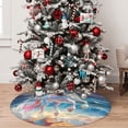 thumbnail image 4 of Cauagu 48" Christmas Tree Skirt Dolphin Rainbow Horse Pattern Christmas Tree Decorations Tree Mat for Xmas Decorations Occasion Holiday Home Decor -48", 4 of 7