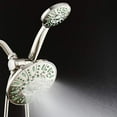 thumbnail image 6 of Antimicrobial/Anti-Clog High-Pressure 30-setting Rainfall Shower Combo, Microban Nozzle Protection from Growth of Mold, Mildew & Bacteria, Brushed Nickel Finish/Coral Green Jets, 6 of 7