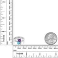 thumbnail image 6 of Gem Stone King 1.63 Cttw Purple Amethyst and Swiss Blue Topaz Ring for Women | 925  Silver | Heart Shape 6MM | Gemstone Birthstone | Wedding Engagement Anniversary Promise Ring for Women | Size 8, 6 of 6