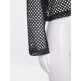 thumbnail image 7 of Tiijoy Little Girls Fishnet Long Sleeve T-Shirt Trendy Summer Breathable Blouse, Sizes 5-6, 7 of 7