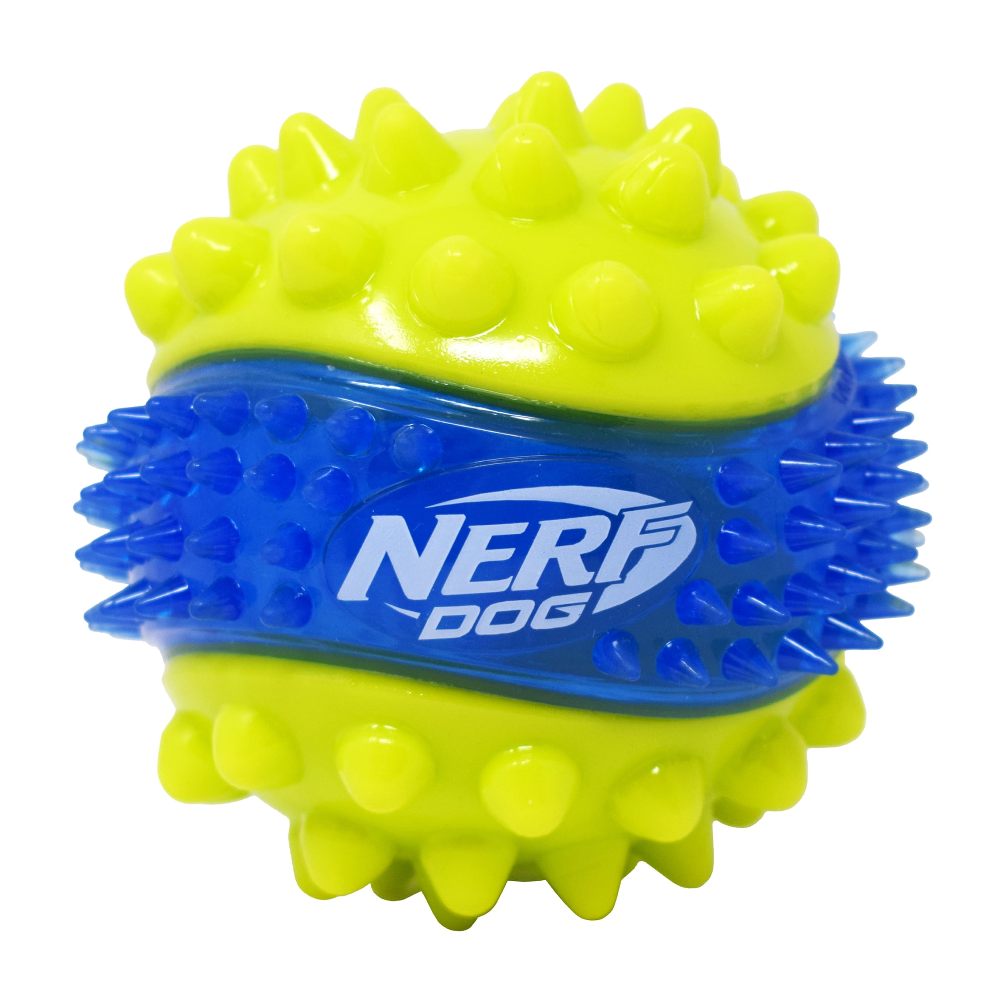 Nerf Dog Durable 3.2 in LED Spike Ball Toy for Dogs
