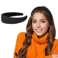 thumbnail image 2 of Bmisegm Headbands for Women Solid Color Wide Padded Fascinator Headband for Daily Home Use Hair Accessories Black One Size, 2 of 4