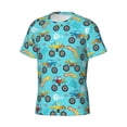 thumbnail image 5 of Vsdgher Cartoon Monster Truck Print Men's Dry Fit Mesh Athletic Shirts Moisture Wicking Tennis T-Shirt Tops, 5 of 9