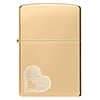 High Polish Brass Double Hearts Design