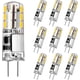 thumbnail image 1 of G4 Light Bulb, G4 LED Bulb 2W 200LM, 20W Halogen Bulb Equivalent, Warm White 3000K, AC/DC 12V, Flicker Free, Pack of 10, 1 of 4