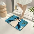 thumbnail image 4 of FCXZI Bath mat absorbent bathroom mat Cute penguin print diatom mud mat Non-slip floor mat Soft washable floor mat Bathroom mat Family living room Office shower mat 24x16in, 4 of 5